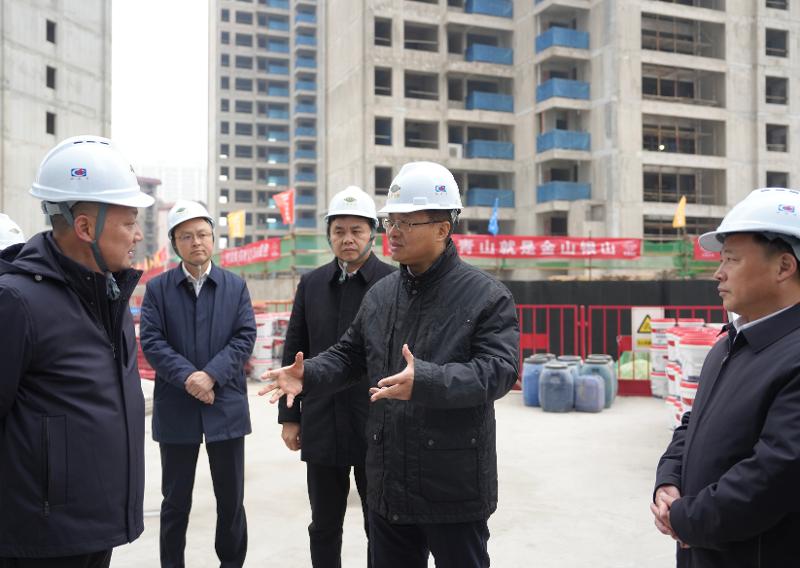 2024年12月26日，湖南省委常委、岳陽市委書記謝衛江到四化建南區改造項目九禧府樓盤調研