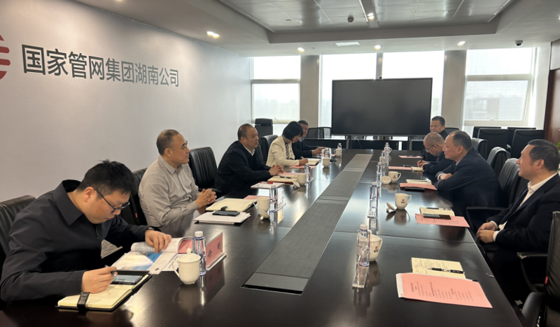 周鴻與國家管網湖南公司代表、黨委書記王現中舉行會談